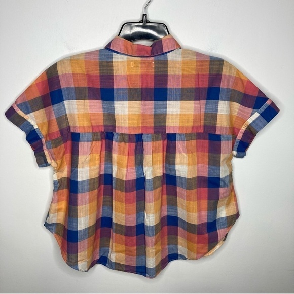 Madewell Hilltop shirt in rainbow check size small - Picture 11 of 12